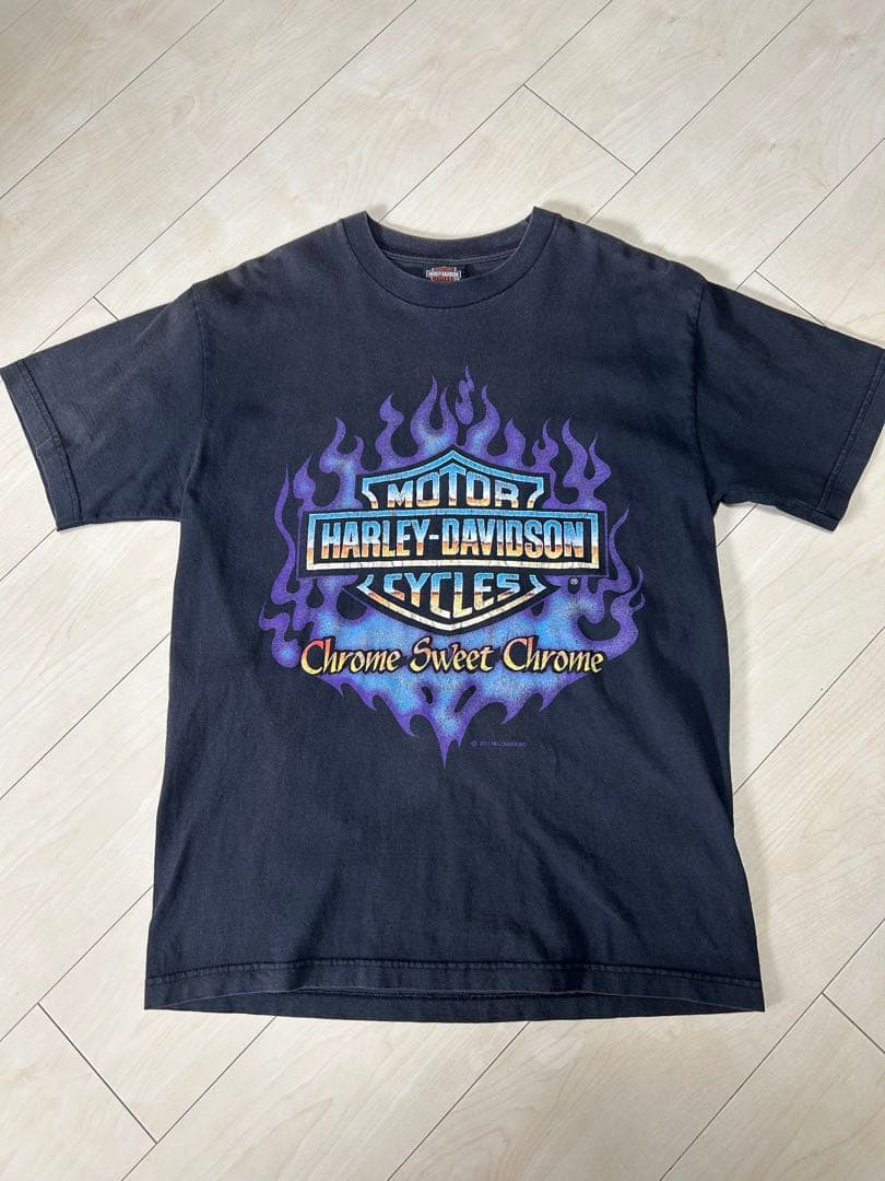 harley davidson パープル ファイヤー フレイム カニエウエストL