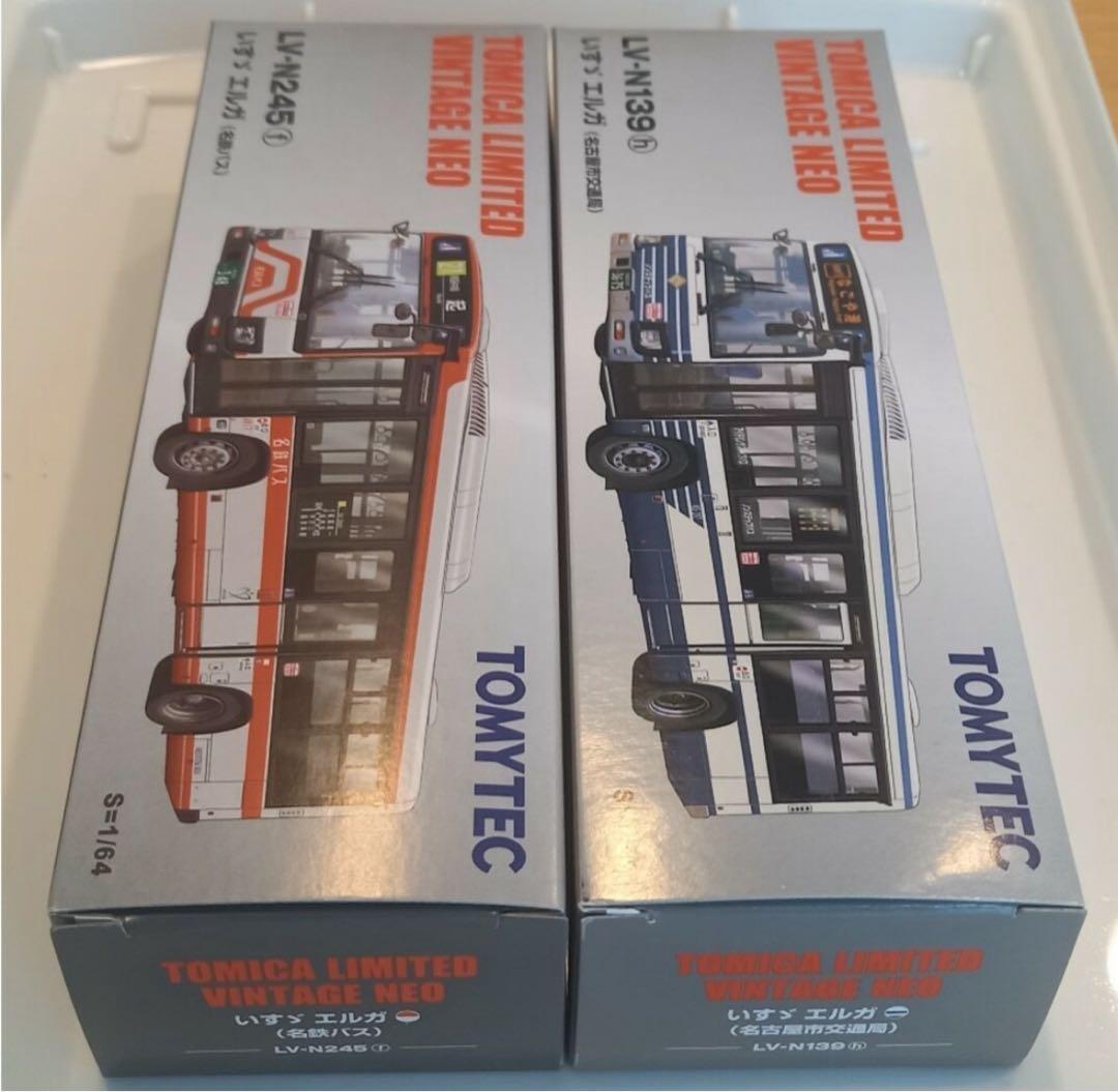 トミカ　リミテッドヴィンテージ　いすゞ　エルガ　名古屋市交通局　名鉄バス　２台