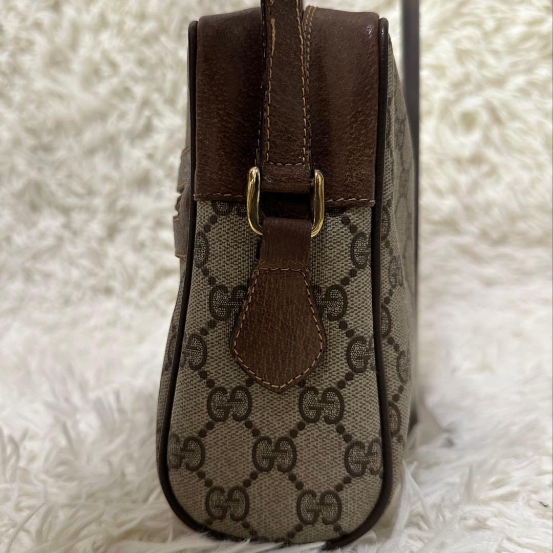 値下げ オールドグッチ GG 総柄 レザー ショルダーバッグ シェリーライン