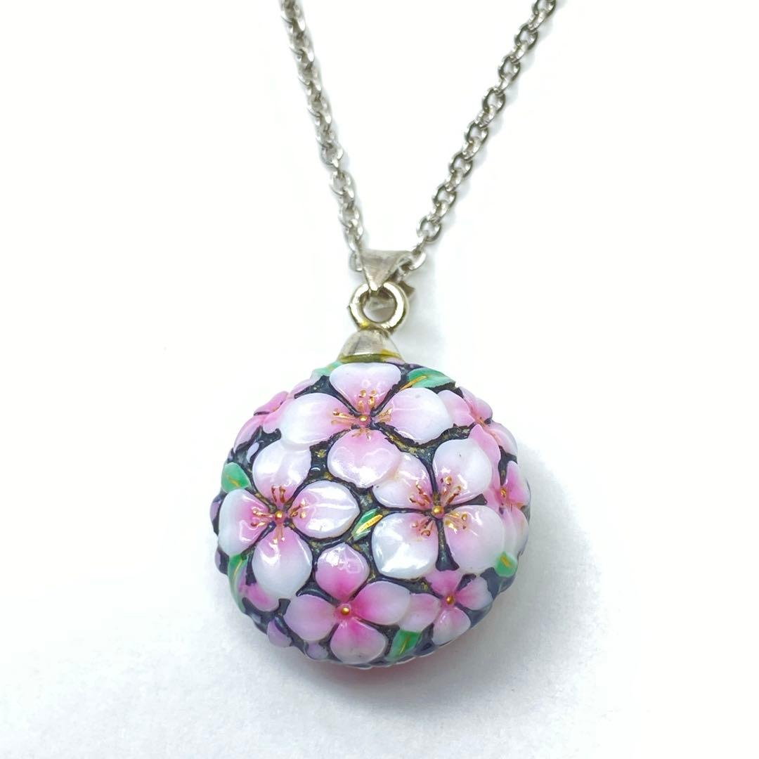 俊兼　トシカネジュエリー 有田焼 花 陶器 ネックレス