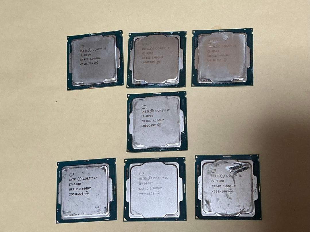 Intel Core i7-8700 SR3QS★i5-9500Tなど7個セット
