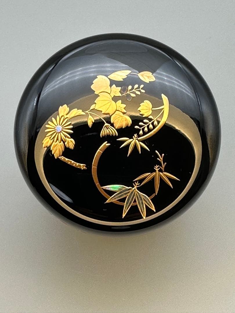 茶道具　棗　大多尾重則　花丸蒔絵