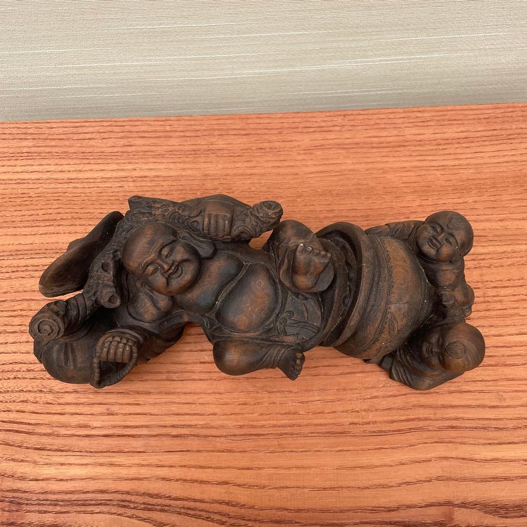 七福神　布袋尊　布袋さん　木彫