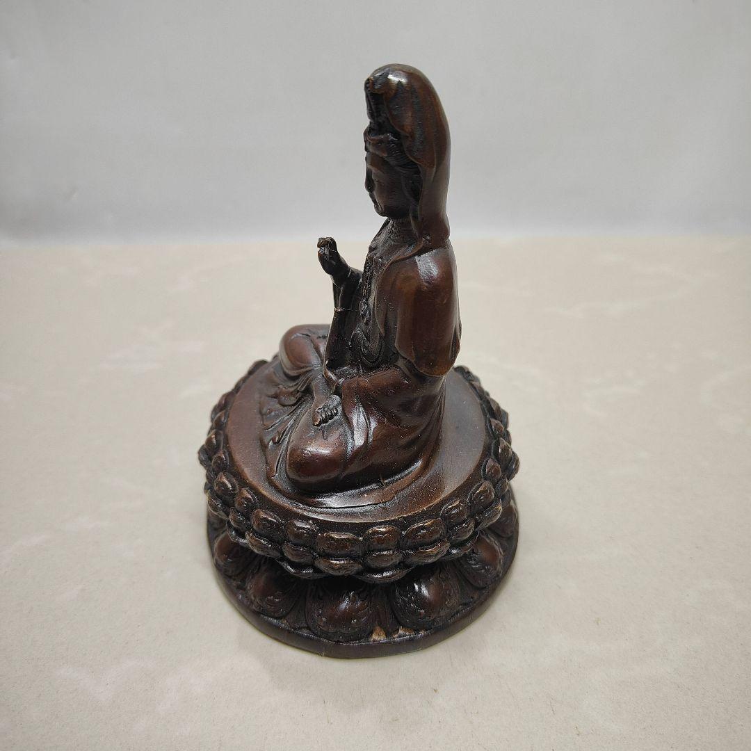 銅器 観音菩薩 書道具 文房具 置物 装飾品 工芸品 美術品