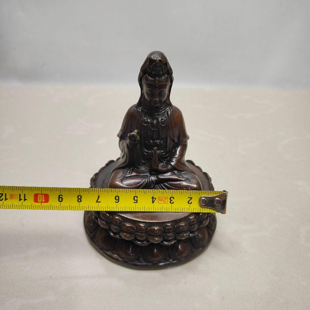 銅器 観音菩薩 書道具 文房具 置物 装飾品 工芸品 美術品