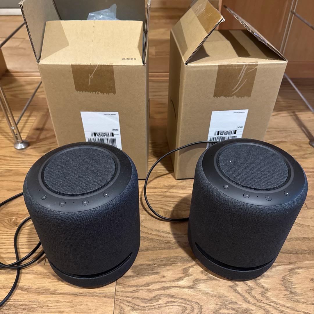 エコースタジオ studio スマートスピーカー ブラック 2個セット