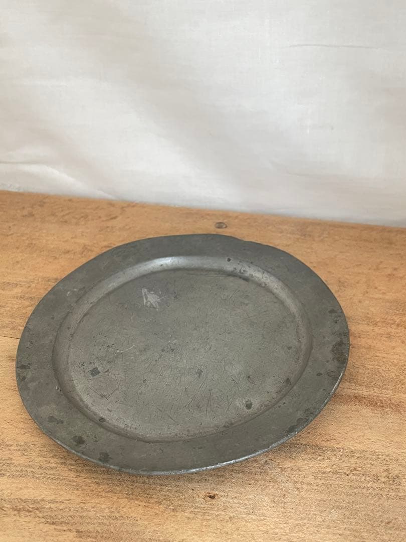 アンティーク　ヴィンテージ　古道具　ピュータープレート　エタン皿　錫