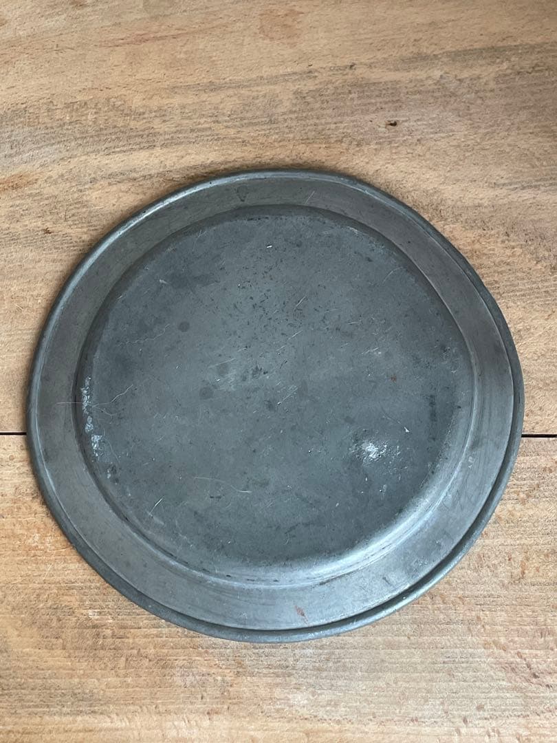 アンティーク　ヴィンテージ　古道具　ピュータープレート　エタン皿　錫