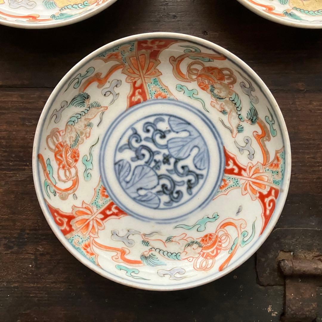 錦手伊万里　美しく華やかな小皿　食卓に華を添える　5枚セット