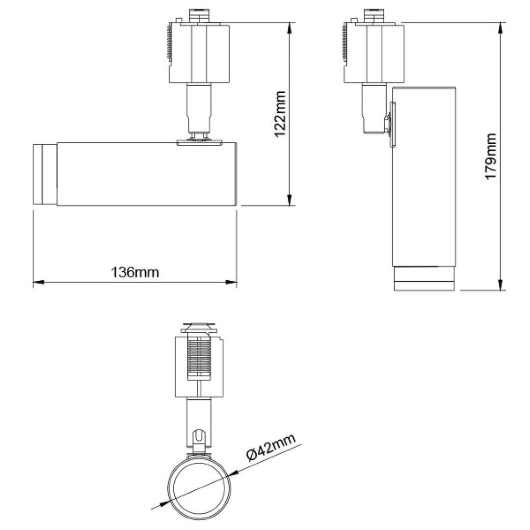 <未使用> NOSH(ノーシュ)LED SPOT LIGHT DUCT 1灯・黒
