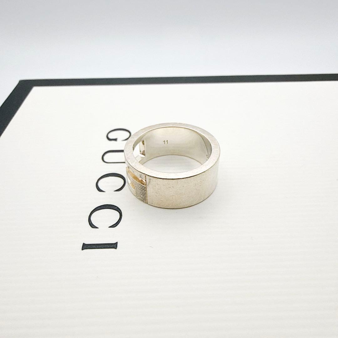 2931-1 人気✨GUCCI リング　Gロゴ 指輪　シルバー925 10号