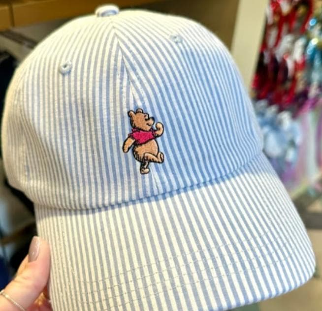 新作【日本未発売】くまのプーさん シアサッカー キャップ 大人用