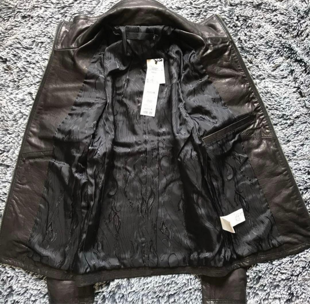 【処分価格】【FUGA】未使用品　黒レザー シングルライダースジャケット