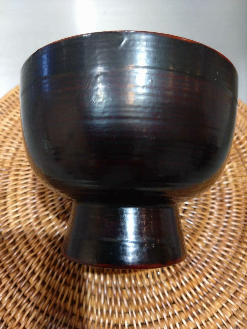 漆椀　角偉三郎　合鹿椀　共布、共箱付き　五ツ星