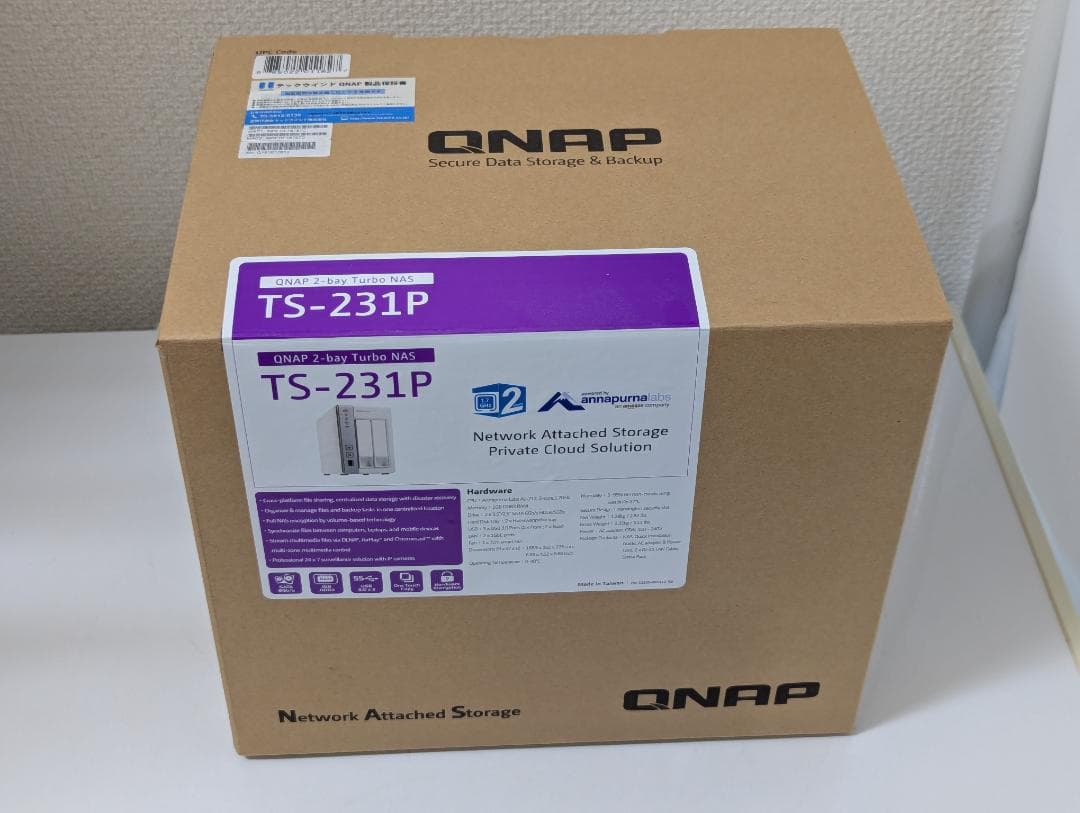 QNAP TS-231P + HDD 6TB 2台