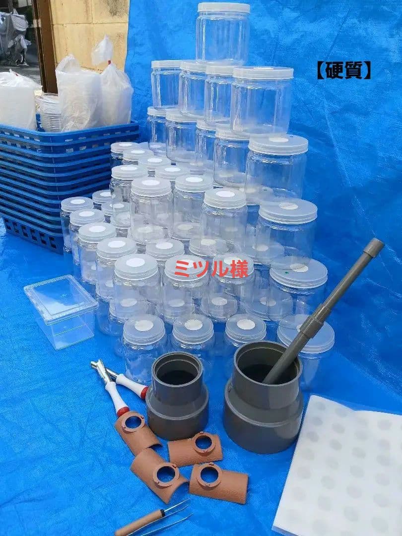 硬質クリアボトル、ボトルコンテナーなど幼虫飼育セット