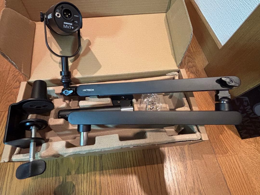 SHURE MV7+ IXTECH マイクアーム LIZARDモデル セット