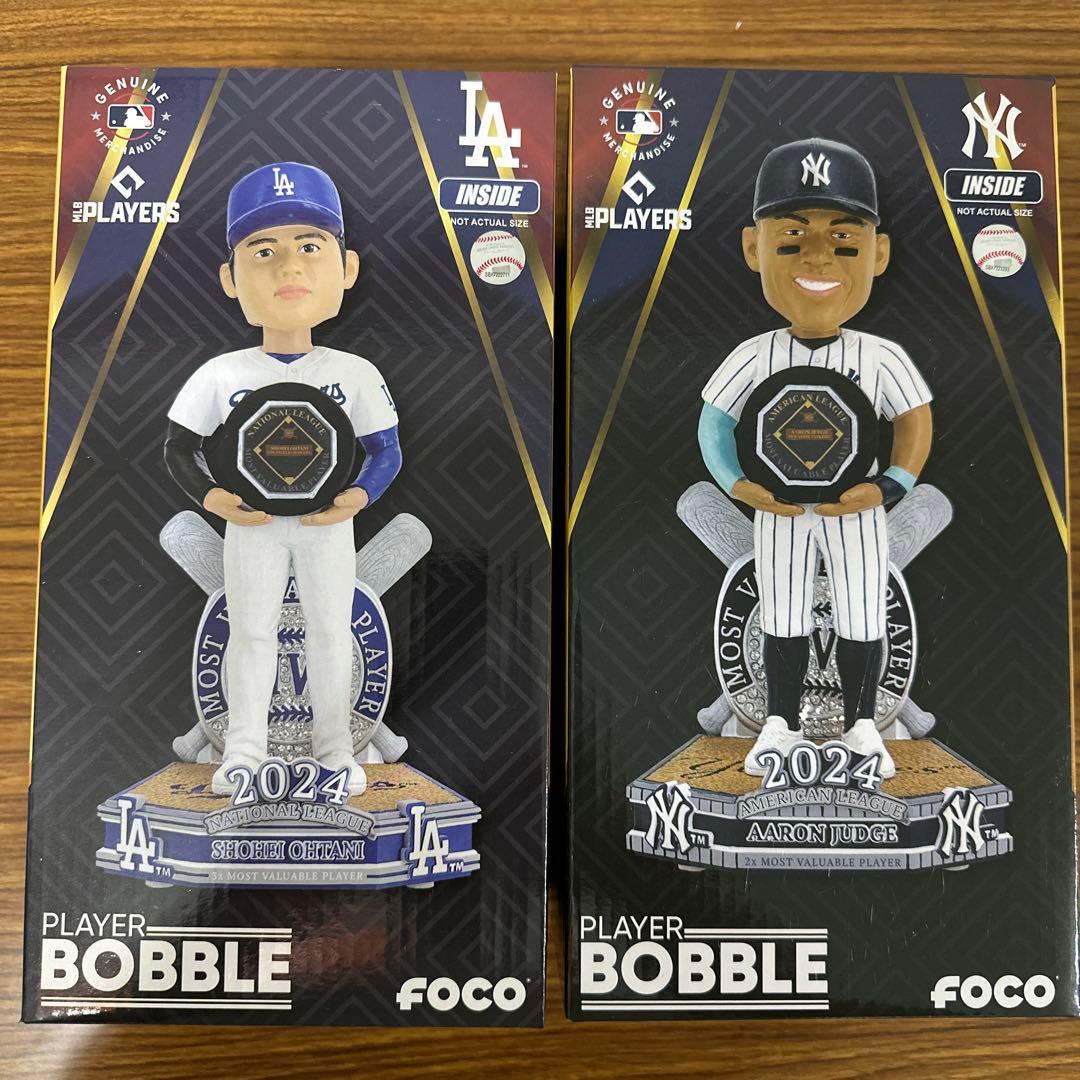 大谷翔平＆アーロン・ジャッジ 2024 MVPボブルヘッド セット