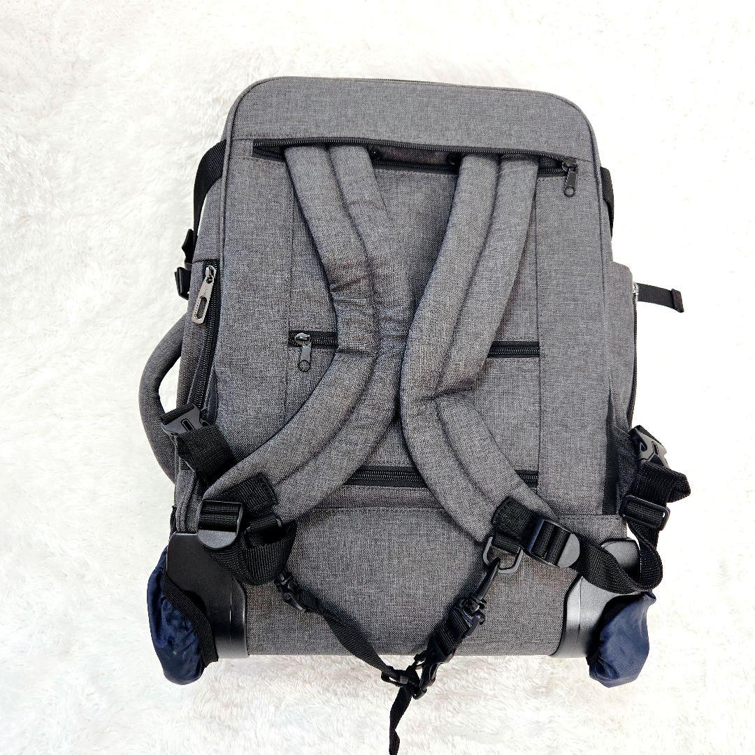 美品 4way 軽量 多機能キャリー 大容量 リュック キャリーバッグ グレー