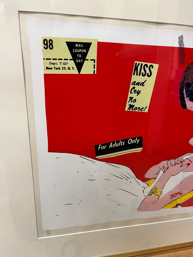 送料込み　Romain Slocombe シルクスクリーン　サイン　シリアル　額