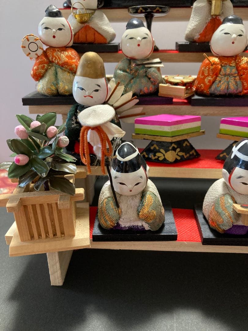 雛人形　豆雛　木目込み雛十五人揃え