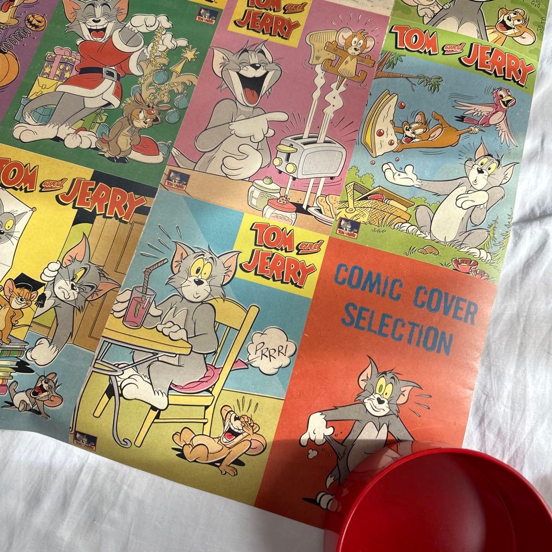 廃盤　大判　ポスター　トムとジェリー　コミック　総柄