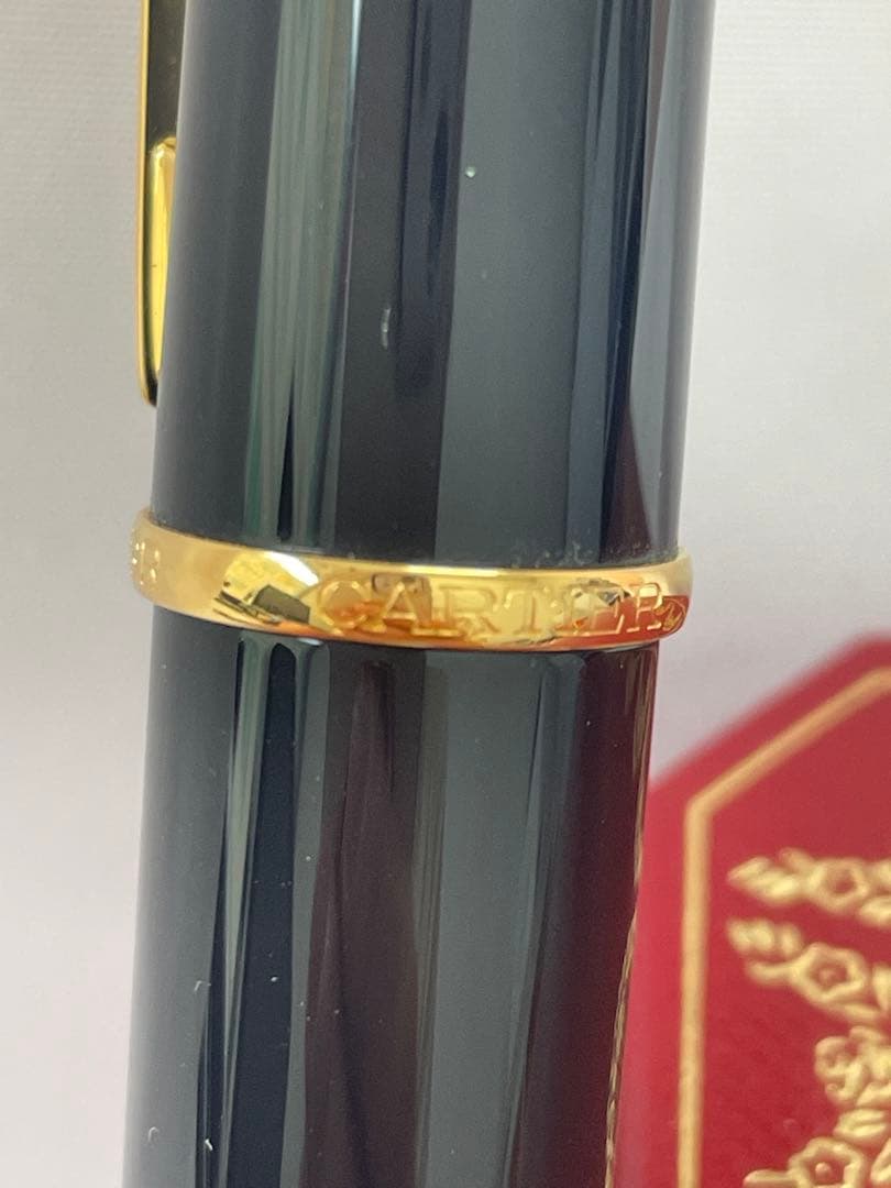 超美品　カルティエ 万年筆 ブラック ペン先 18K Au750