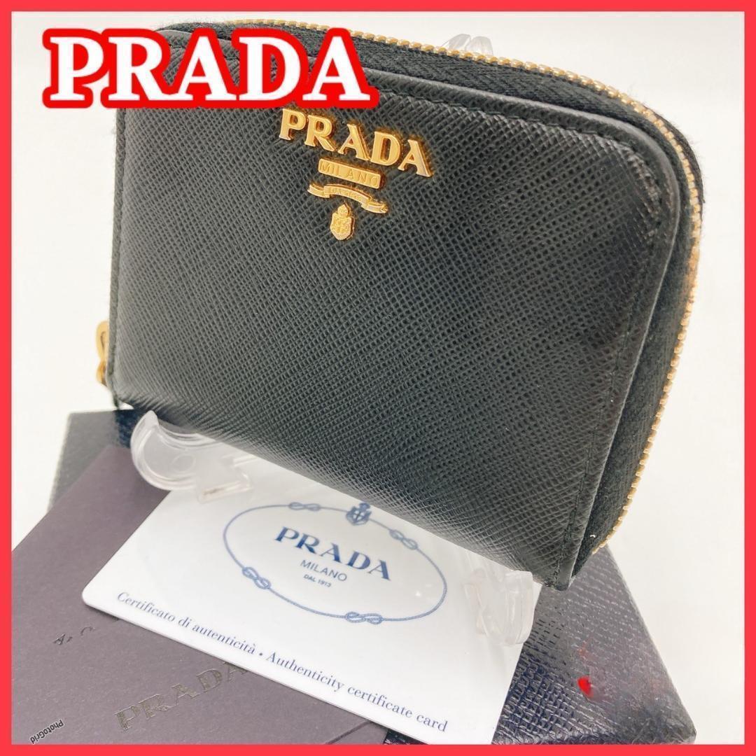 PRADA プラダ　ケース ラウンドジップ サフィアーノ　✴︎①
