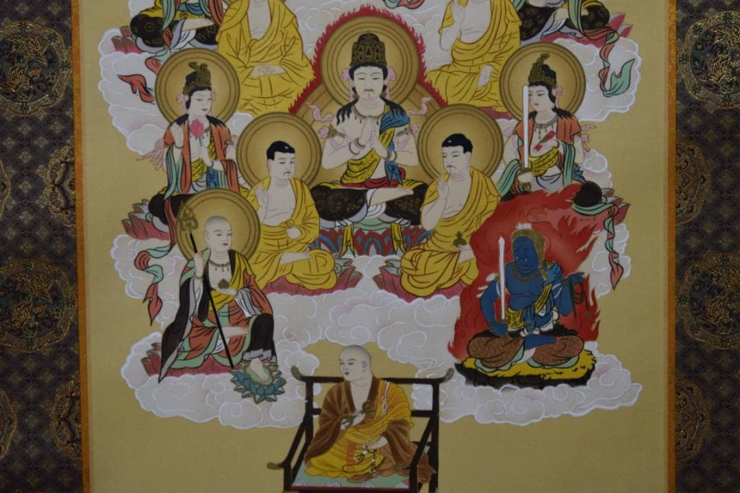 真作/大保祥雲/真言十三佛/美品/桐共箱付/布袋屋掛軸HD-923