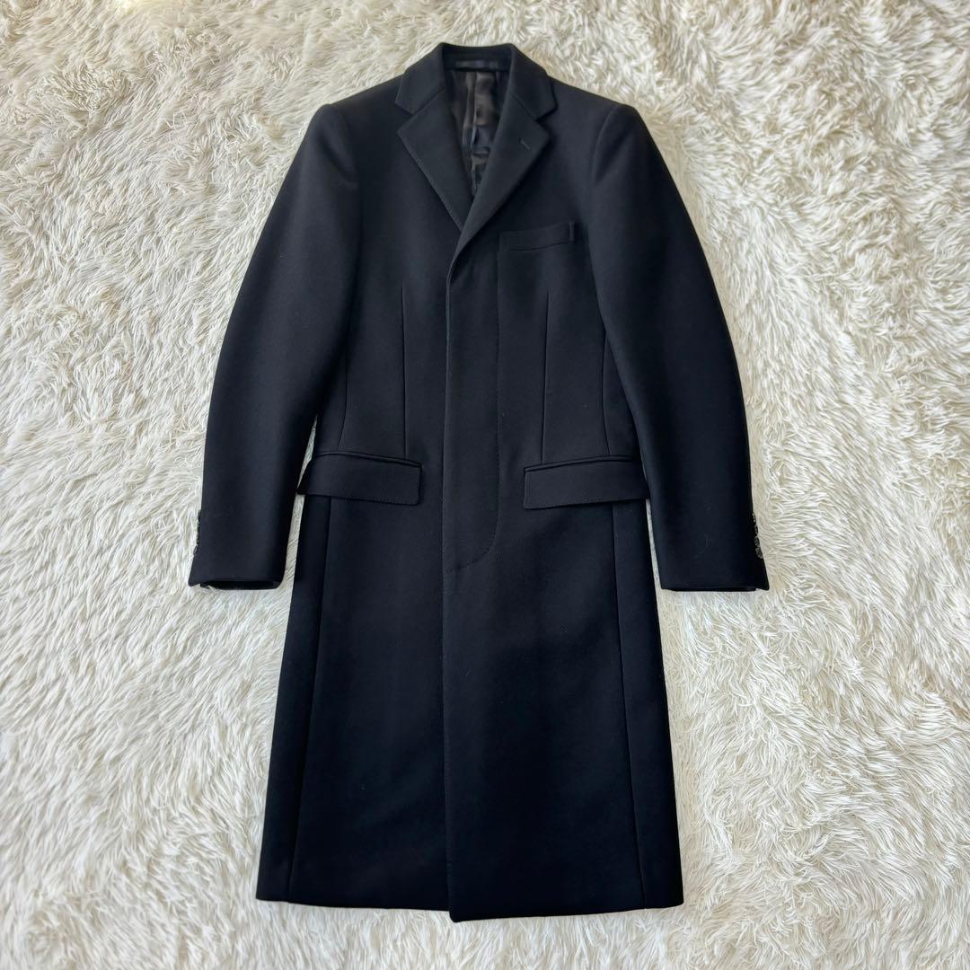 ラルフローレン　チェスターコート　イタリー製　ブラック　36 比翼式