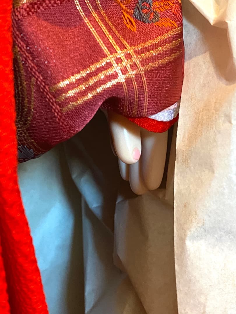 美品！【花雲斉玉秀作】大型 全長85cm 市松人形 女の子 振袖 着物