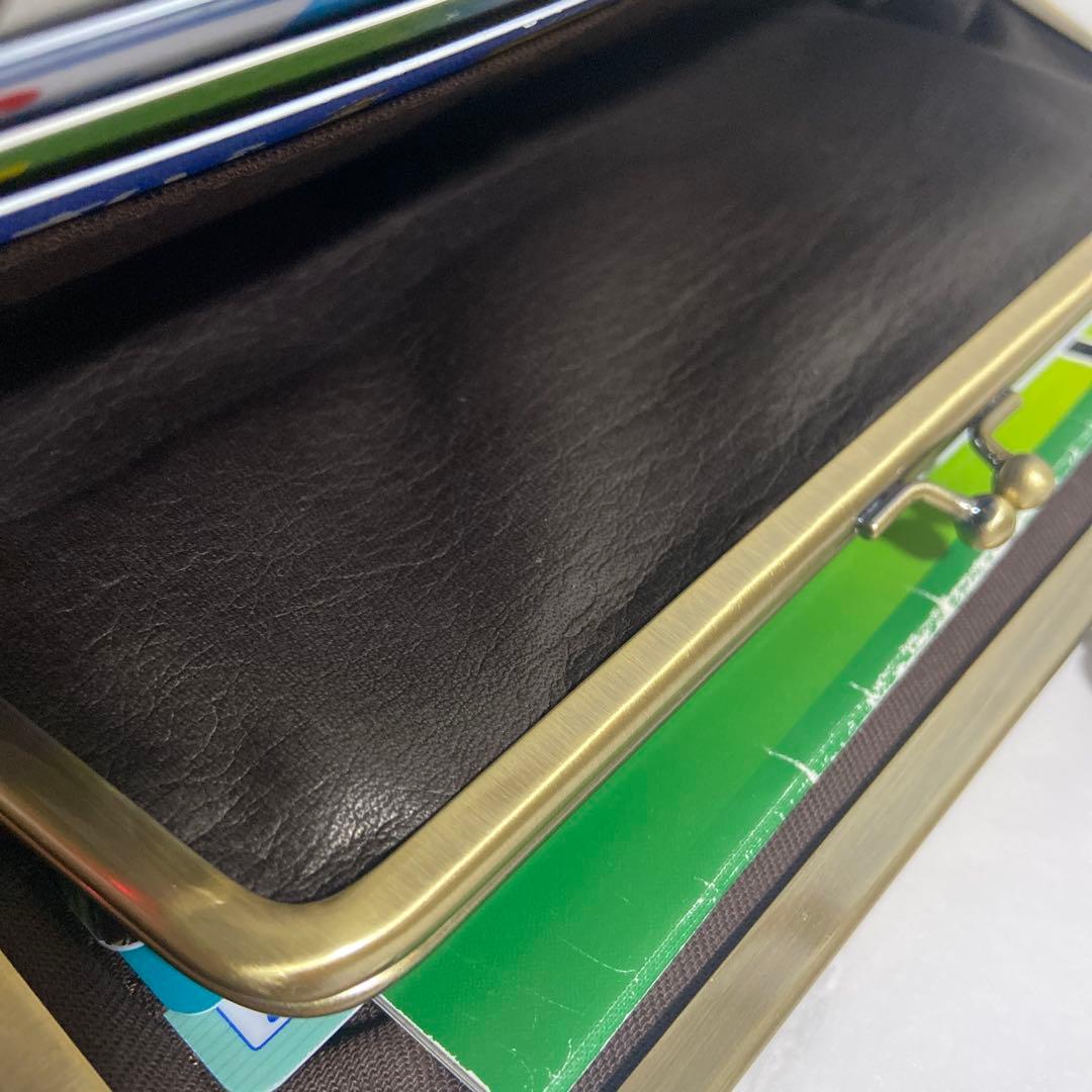 みゆきちゃん　ハンドメイド　ダイヤモンドパイソン本革親子がま口長財布