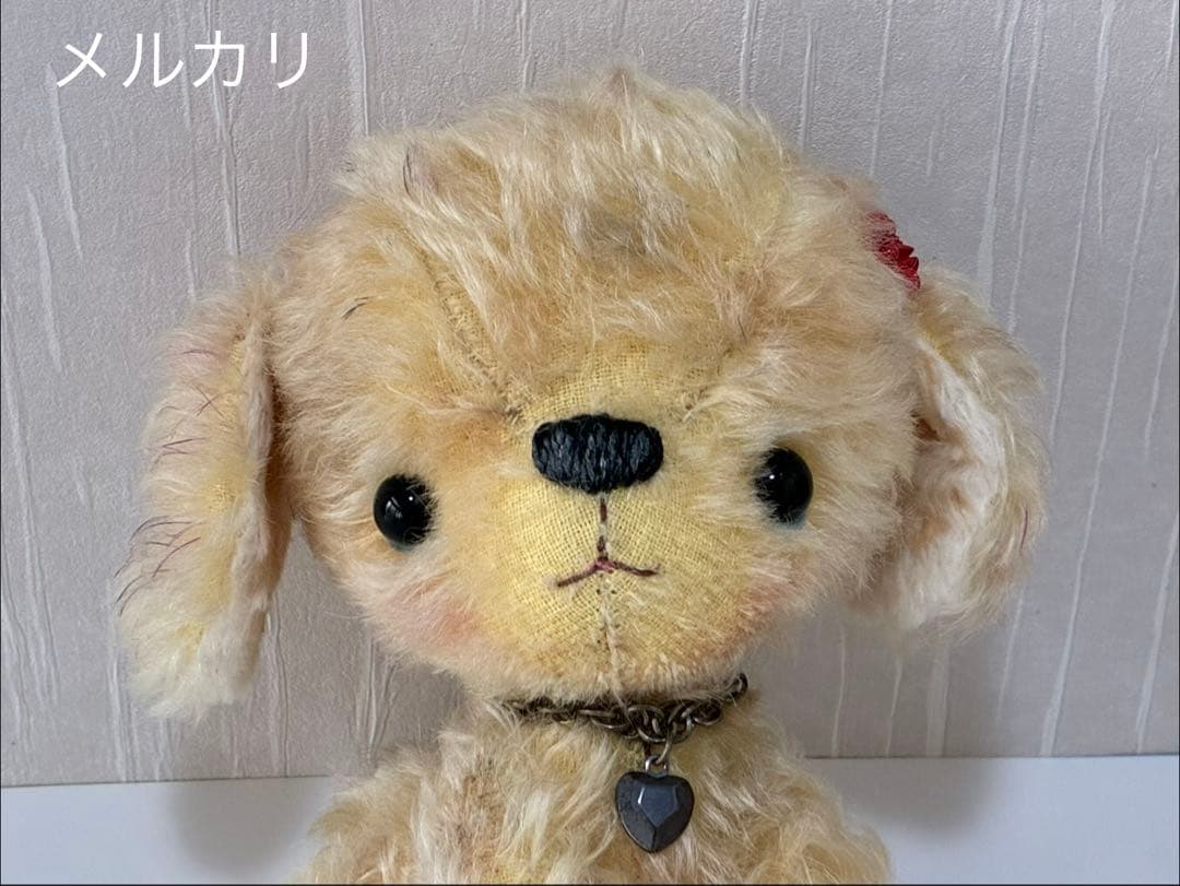 ハンドメイド　テディベア　作家　アーティストベア　イヌ　ワンコ