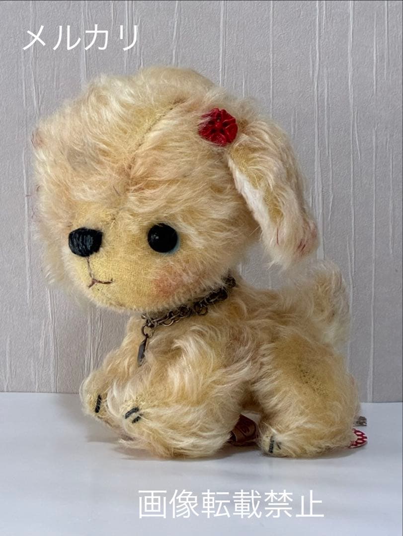 ハンドメイド　テディベア　作家　アーティストベア　イヌ　ワンコ