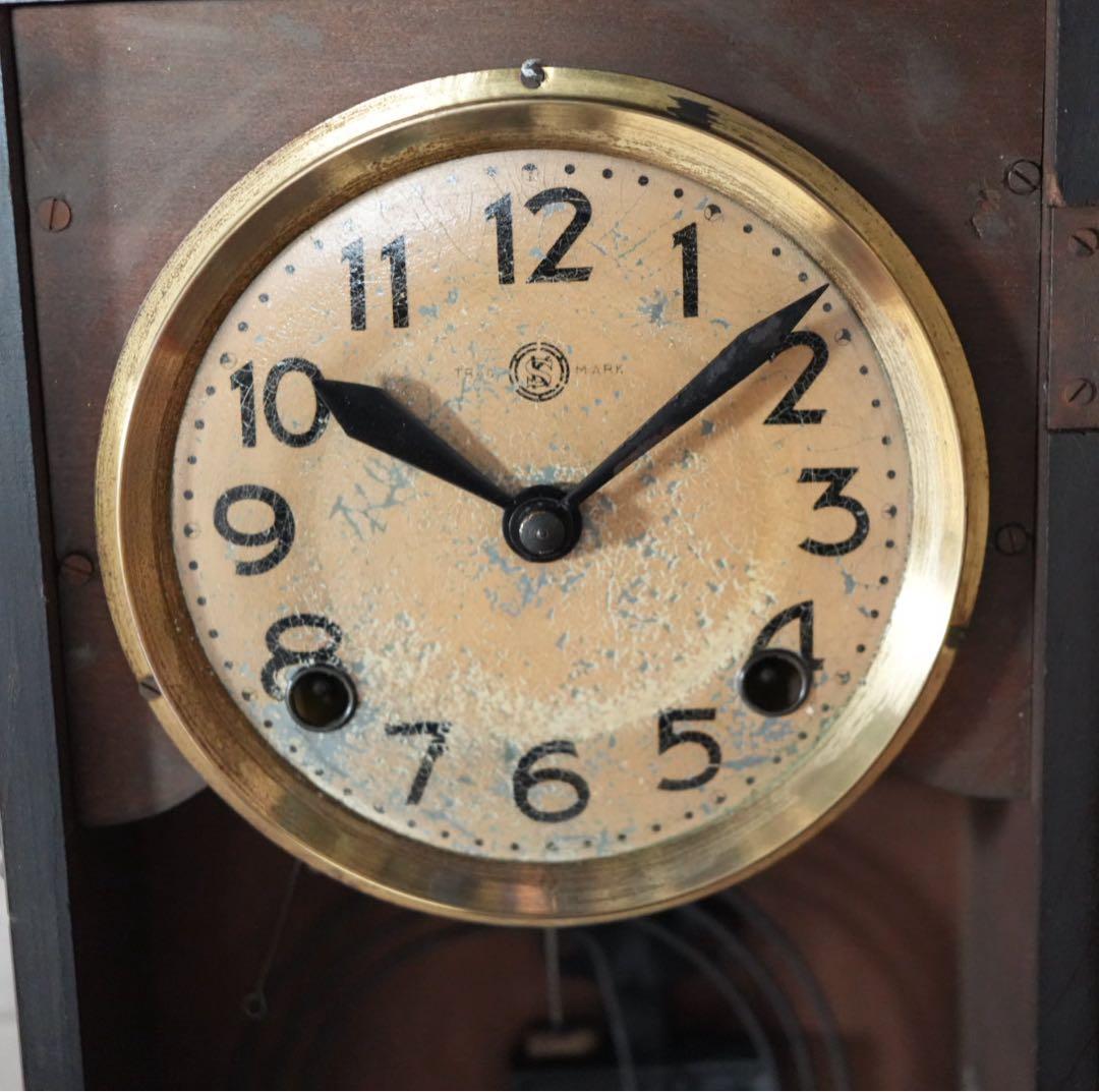 三工舎　ボンボン時計　振り子時計　柱時計　動作品　昭和レトロ