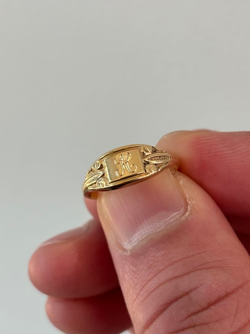 ヴィンテージシグネットリング　　10kGF9号 破格！