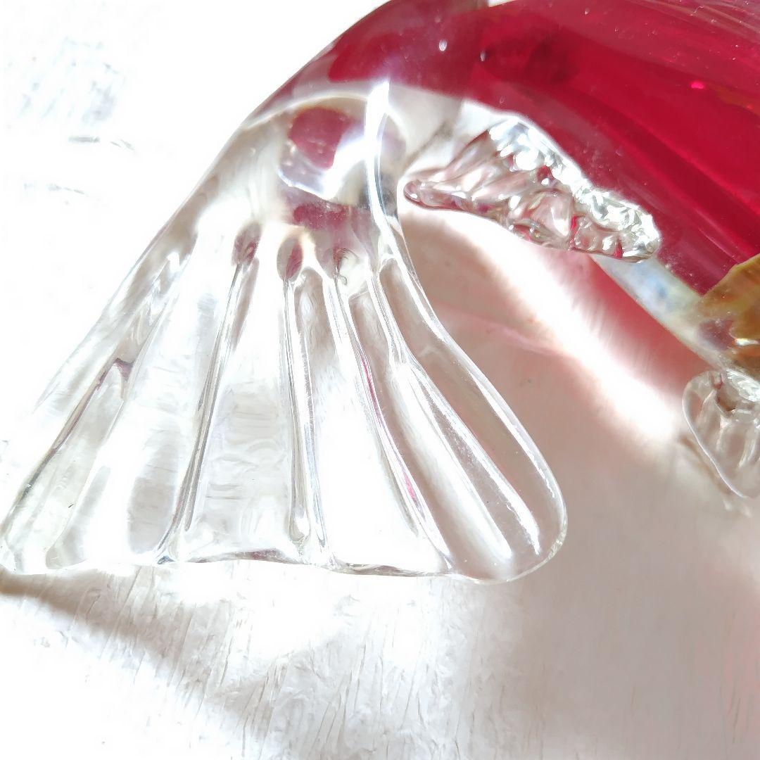 工芸ガラス　マルティ―グラス　鯉の置物　一輪挿し　花瓶　オブジェ　インテリア