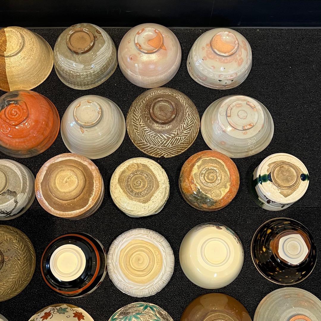 茶碗 抹茶碗 まとめて 34点 茶道具 箱無し 陶器 京焼 いろいろ 時代物