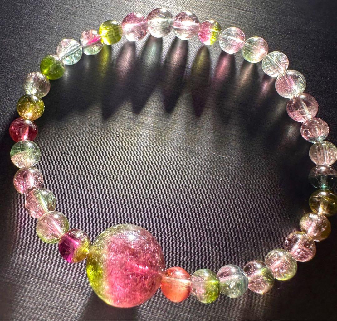 特級ウォーターメロントルマリン 13mm 大玉 ブレスレット トルマリン