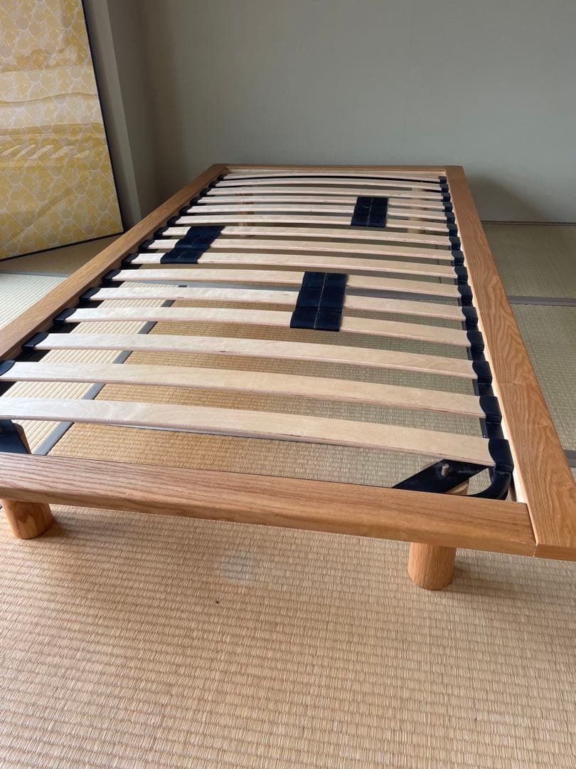 【送料込】無印良品 木製シングルベッドフレーム オーク