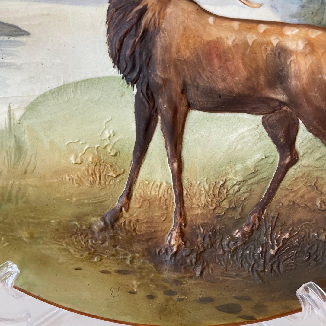 ＊モールド＊ヘラジカ＊１９１１年＊米国輸出・２７cm・オールドノリタケ・