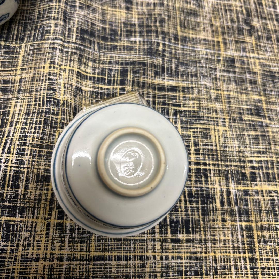 青華茗盗　秋嶺　朝霧　染付