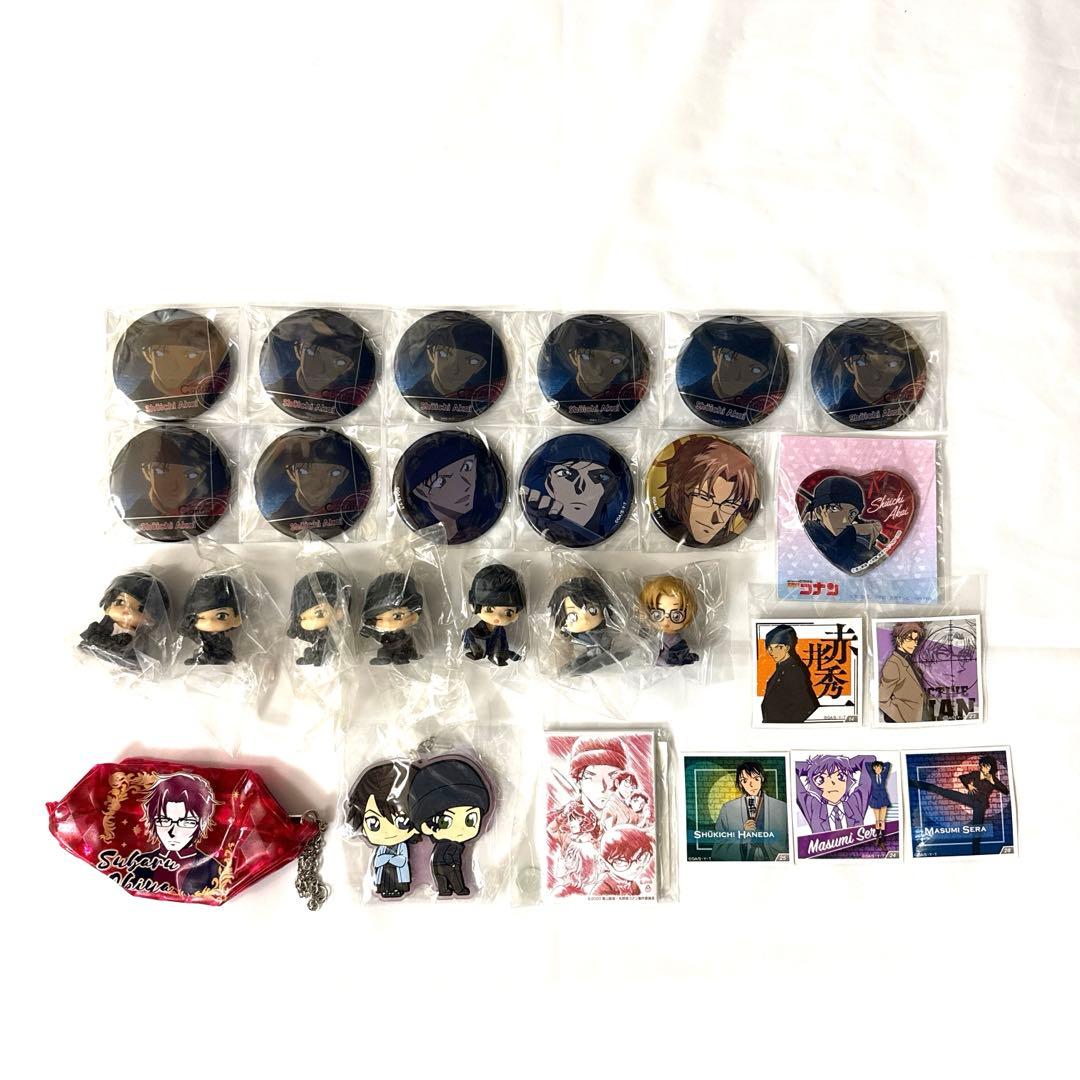 名探偵コナン 赤井秀一 沖矢昴 羽柴秀吉 世良真純 缶バッジ ちぢませ隊