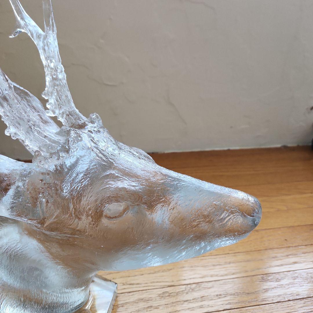 JJ　○【超美品】バカラの鹿の置物