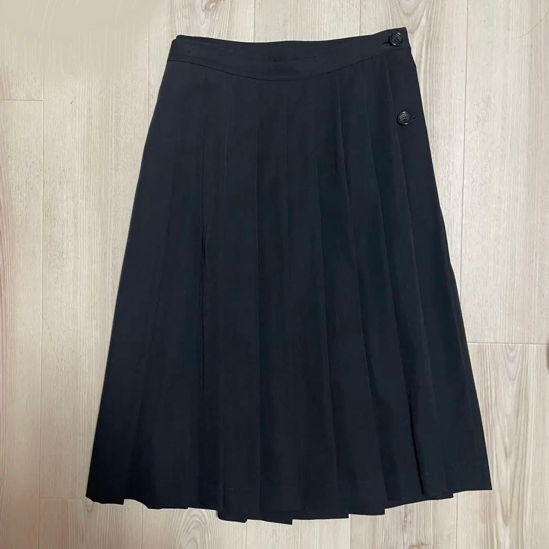 80s comme des garcons 巻き プリーツスカート ウールギャバ