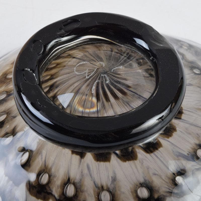 ガラス工芸家　岩田糸子作　茶のうつわ　茶碗　共箱　V　9179