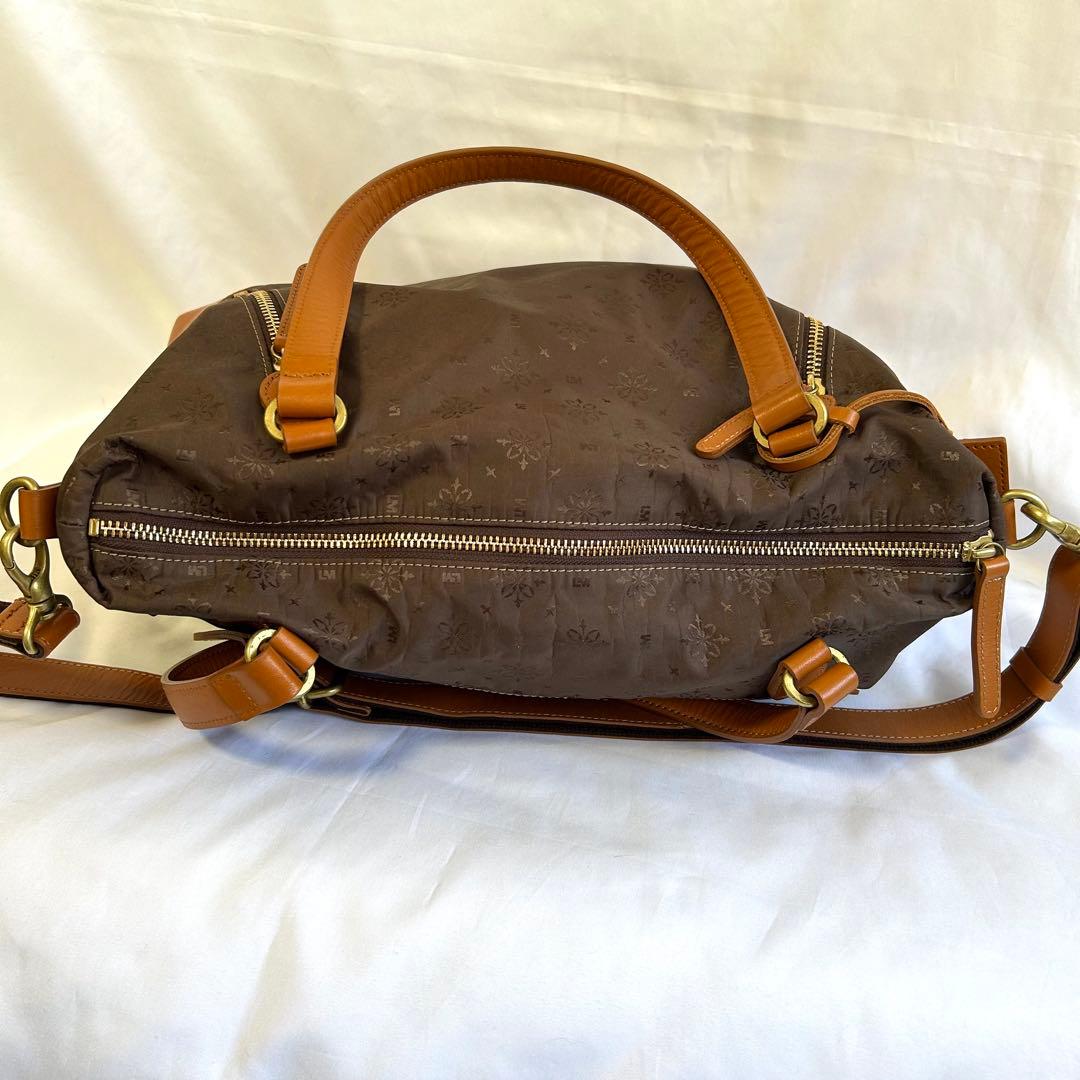 LIME 撥水 モノグラム 2way A4 トート キャメル 名刺入れおまけ