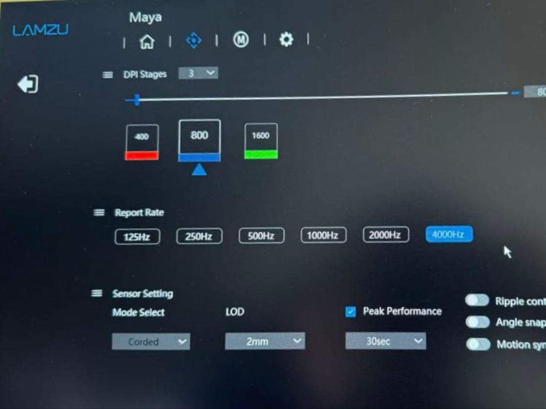 lamzu maya 4k グレー