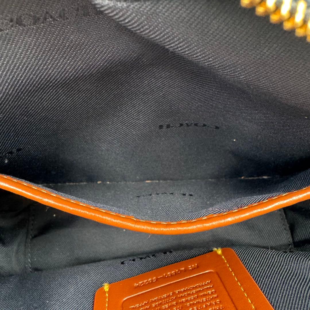 美品✨COACH ショルダーバッグ　ティーローズ　デニム生地　2way