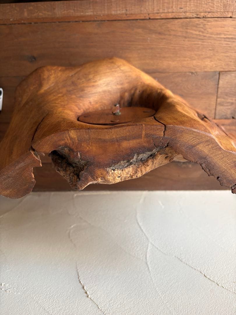 木製　時計　オブジェ